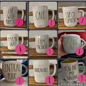 Rae Dunn Inspirational Mug Set - White and Red